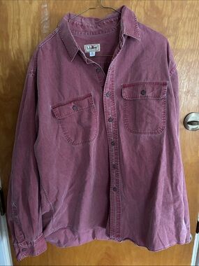 L.L. Bean Men's Button-Down Shirt in Faded Rose